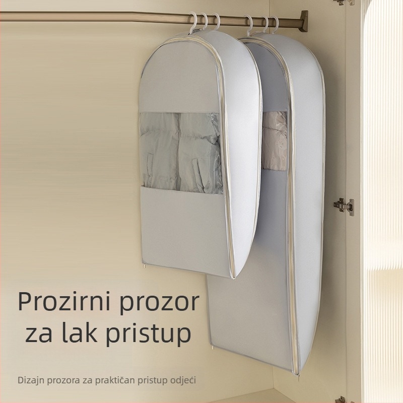 Prozirni zaštitnik od prašine za odjeću s vješalicom, kompresijska torba za jakne s perjem