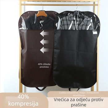 Jednostavna torba za odijelo s zaštitom od prašine za odjeću, debela skladišna torba, poluprozirna vreća za vješanje odjeće