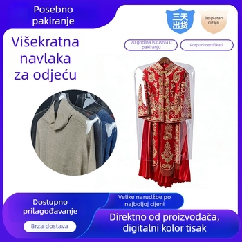 Prilagođeni debeli prozirni zaštitni omotač protiv prašine za kapute i odijela, plastični, za kućnu upotrebu