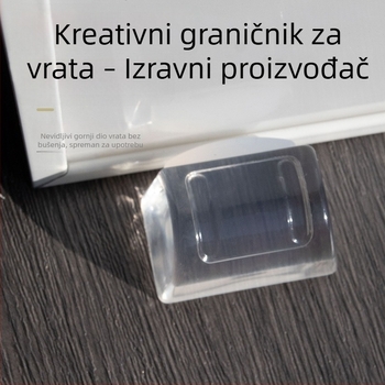 Prozirni okrugli akrilni zaustavljač vrata, T-oblik, bez bušenja