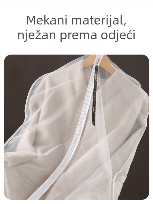 Organza zaštitni pokrov za odjeću za nork kapute, prozračan, otporan na prašinu i insekte.