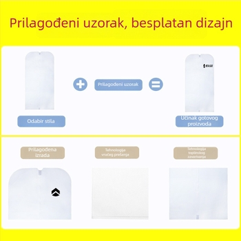 Prozirna vreća za odjeću od netkanog materijala, prozračna, za vješanje – zaštita od prašine za odijela i kapute