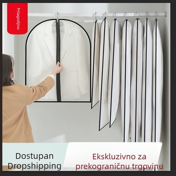 Prašinoodbojna navlaka za odjeću, zaštita za kapute i odijela, vrećica za skladištenje s mogućnošću vješanja, otporna na vlagu