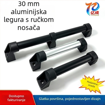 Aluminijska ručka za ormarske vrata, 30 mm, CNC obrađena, kvadratna glava