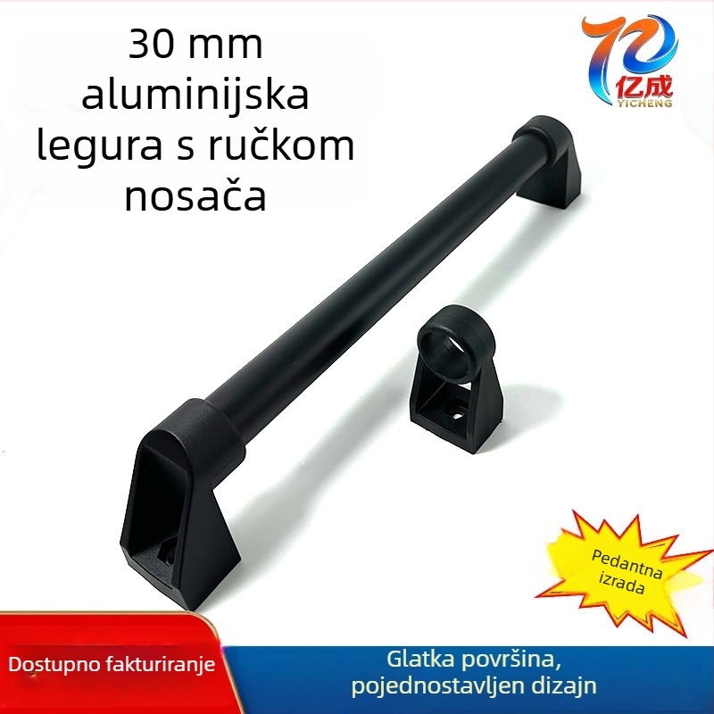 Aluminijska ručka za ormarske vrata, 30 mm, CNC obrađena, kvadratna glava