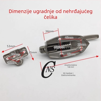 Nerezna plosnata ručka za vrata pećnice, zamrzivača i parnog ormara