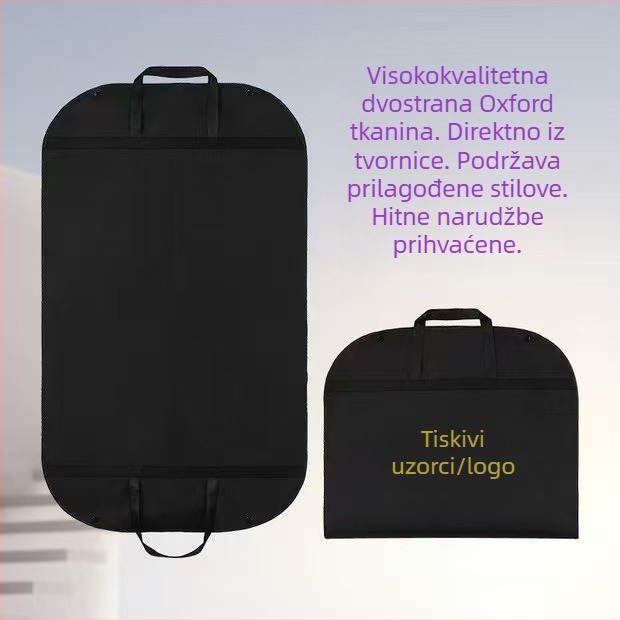 Torba za prašinu od Oxford tkanine za odjeću, za putovanja i poslovne odijele, zaštita od prašine, skladištenje odjeće, mogućnost tiskanja logotipa
