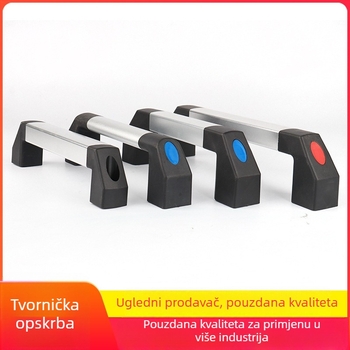 Crna aluminijska cijevna ručka za vrata s bakelitnim gumbom