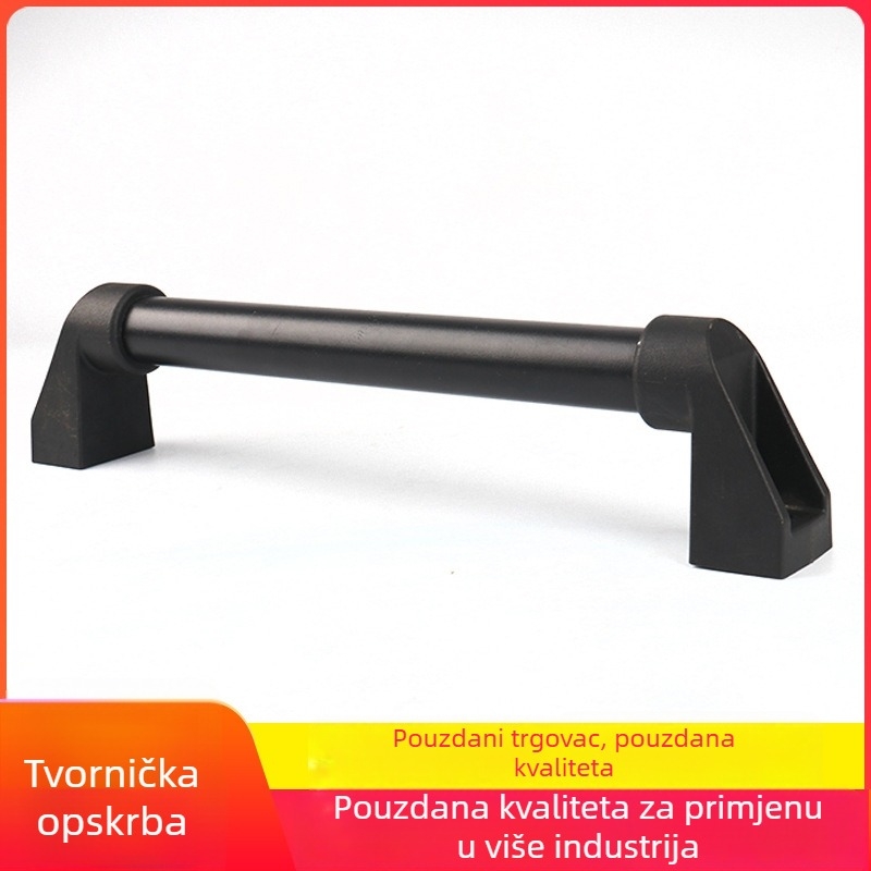Crna aluminijska cijevna ručka za vrata s bakelitnim gumbom