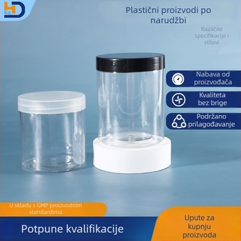 PET boca s širokim otvorom 500 ml, prozirna boca za dozu maski od gline za lice, plastična boca za kremu, zatvoreni spremnik za skladištenje s jakim brtvom