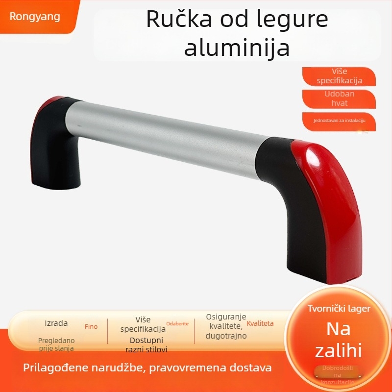 Aluminijska cijevna ručka za ormariće, garderobne ormare, vrata, ladice i kutije s alatima