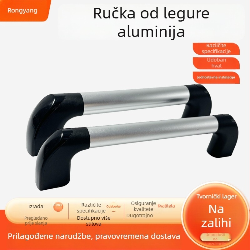 Aluminijska cijevna ručka za ormariće, garderobne ormare, vrata, ladice i kutije s alatima
