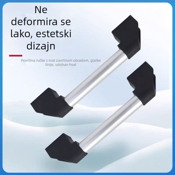 Aluminijska cijevna ručka, ojačana promjera 22 mm, kosim bridom, velika ručka za zaštitna vrata opreme, ručka za CNC stroj