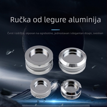Kružna tamna ručka za staklena klizna vrata kupaonice, dvostrana