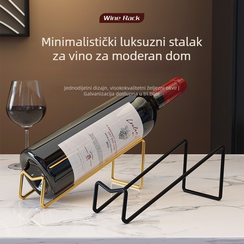 Ukrasni stalak za vino od umjetničkog željeza za dnevni boravak, u stilu novog kineskog, luksuzna unutarnja dekoracija