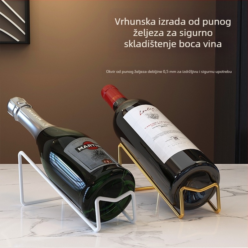 Ukrasni stalak za vino od umjetničkog željeza za dnevni boravak, u stilu novog kineskog, luksuzna unutarnja dekoracija