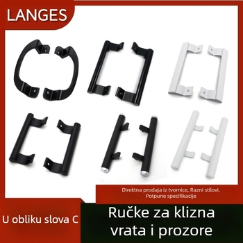 Univerzalna ručka od aluminijske legure za klizna vrata i prozore, debela velika ručka, vrhunska kvaliteta