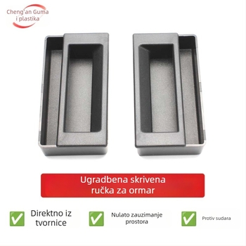 Southco P1 plastična skrivena ručka za kućišta i električne ormariće, crna