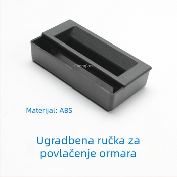 Southco P1 plastična skrivena ručka za kućišta i električne ormariće, crna