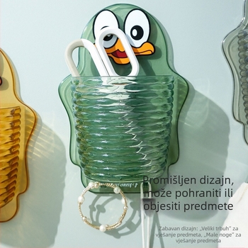 Zidni viseći koš za pohranu, bez bušenja, pogodna za dnevni boravak, kupaonicu i kuhinju, stalak za otjecanje štapića