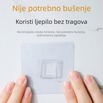 Zidni viseći koš za pohranu, bez bušenja, pogodna za dnevni boravak, kupaonicu i kuhinju, stalak za otjecanje štapića