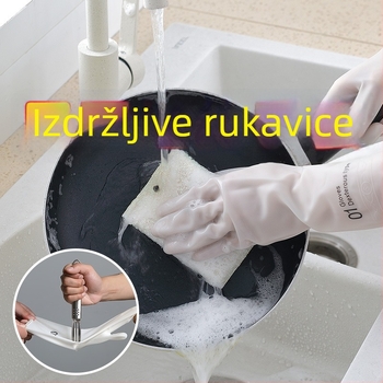 Prozirne PVC rukavice za pranje posuđa za žene, protuklizne, izdržljive, tanke, vodootporne kuhinjske rukavice