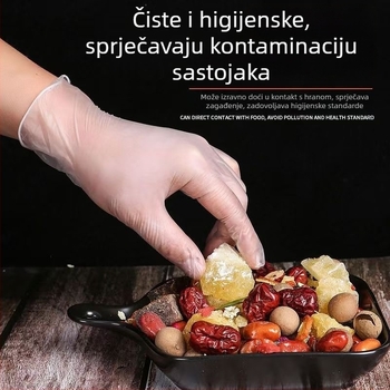 Jednokratne nitril rukavice, kvalitete hrane, otporne na masnoću, visoke elastičnosti, izdržljive, bez praška, kuhinjske, za pranje posuđa