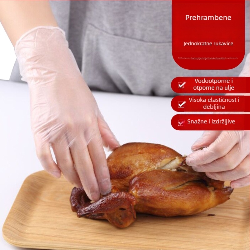 Rukavice za jednokratnu upotrebu PVC/latex, s kvalitetom hrane, za catering, pečenje, kuhinju i pranje suđa