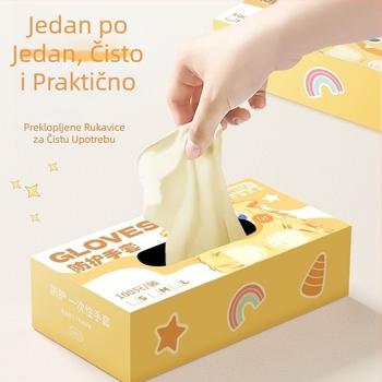 Jednokratne rukavice PVC/Nitril, prehrambene kvalitete, elastične, kompatibilne s dodirnim zaslonom, vodootporne, za kuhinju i dom.