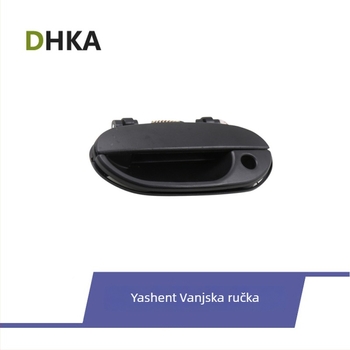 Ručka vrata automobila Hyundai Accent 1995-2000, ABS plastika, crna s niklinim premazom, mat završna obrada, modeli 82650-22000, 82660-22000, 83650-22000, 83660-22000; prilagodljivo procesiranje