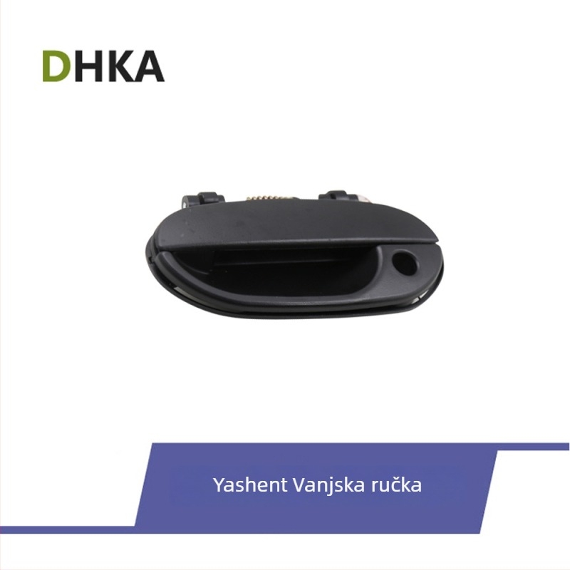 Ručka vrata automobila Hyundai Accent 1995-2000, ABS plastika, crna s niklinim premazom, mat završna obrada, modeli 82650-22000, 82660-22000, 83650-22000, 83660-22000; prilagodljivo procesiranje