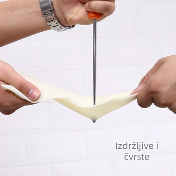 Nitrilne rukavice, otporne na probijanje, otporne na habanje i ulja, bez lateksa, otporne na kidanje, novi materijal, 70 g, jednobojne, duljina 32–33 cm