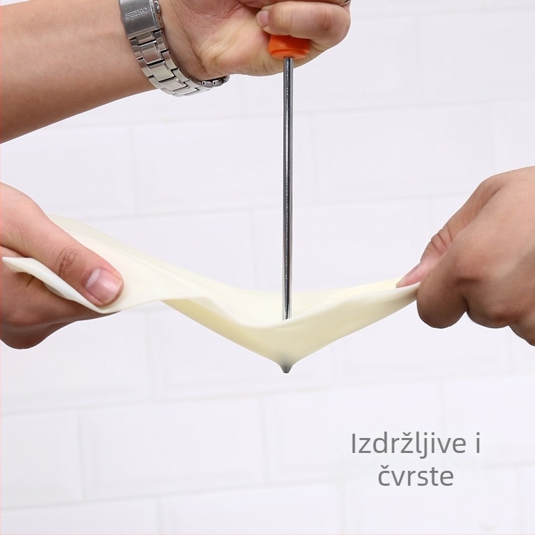 Nitrilne rukavice, otporne na probijanje, otporne na habanje i ulja, bez lateksa, otporne na kidanje, novi materijal, 70 g, jednobojne, duljina 32–33 cm