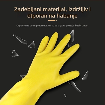 Camida produžene latex rukavice za kuhinju i kućanske poslove, za pranje suđa i rublja, vodootporne, prirodni latex, debeli