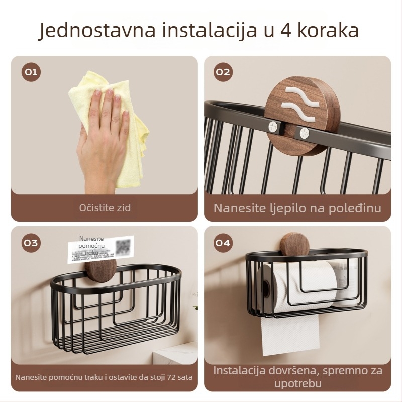 Masivno orahovo drvo – kutija za skladištenje luka, đumbira i češnjaka, kuhinjski stalak, zidni organizator