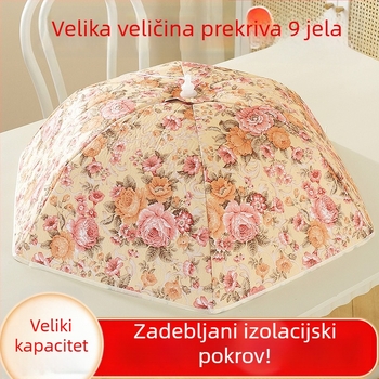 Nova velika kućna izolirana poklopac za hranu, sklopiva za ostatke, otporna na prašinu
