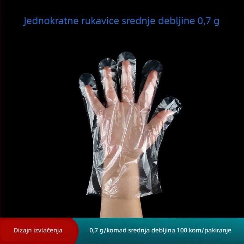 Jednokratne PE rukavice, prozirne plastične rukavice, za catering, ojačane