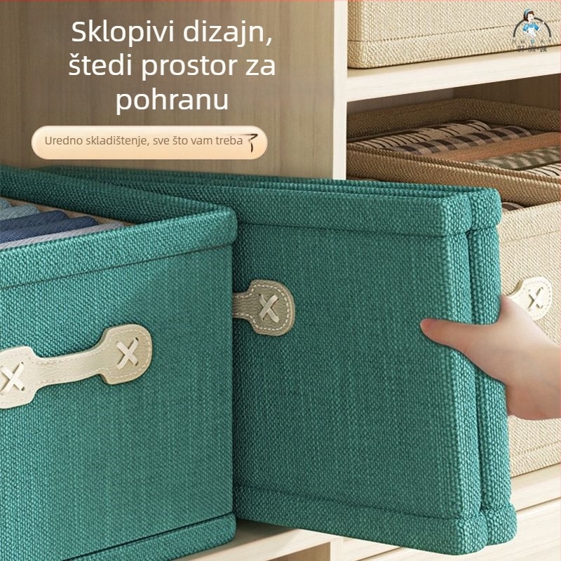 Kutija za skladištenje odjeće, velikog kapaciteta, sklopiva, bez poklopca, za spavaću sobu.