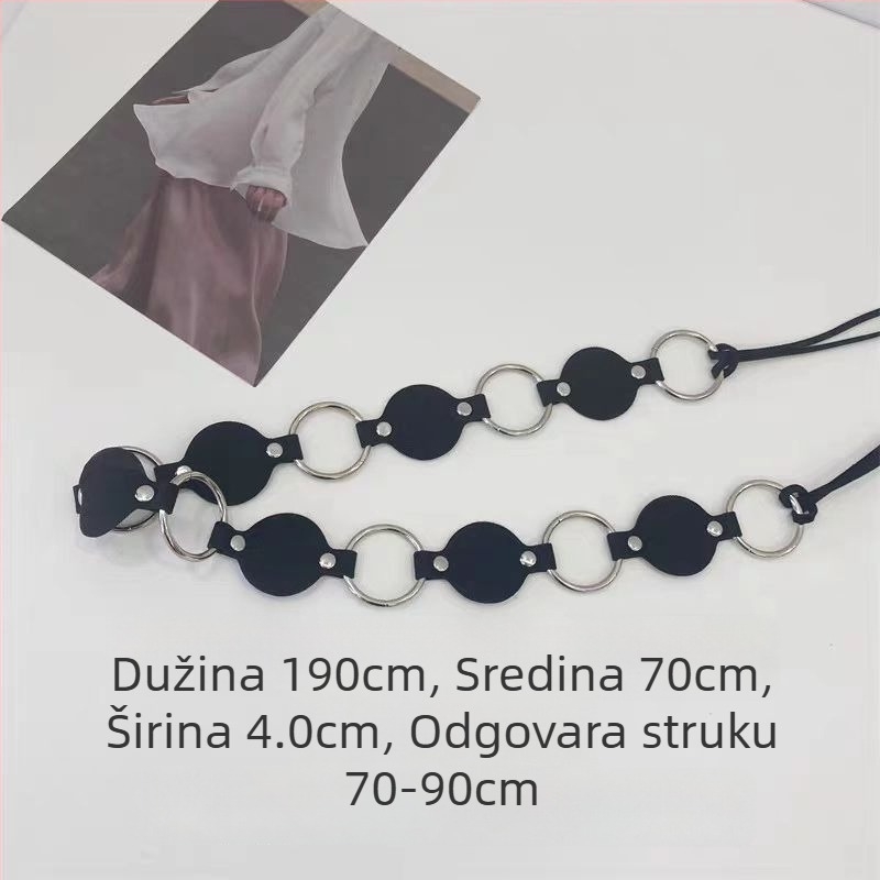 Etno-stil retro prorezani pojas s resicama, dodatak za haljinu