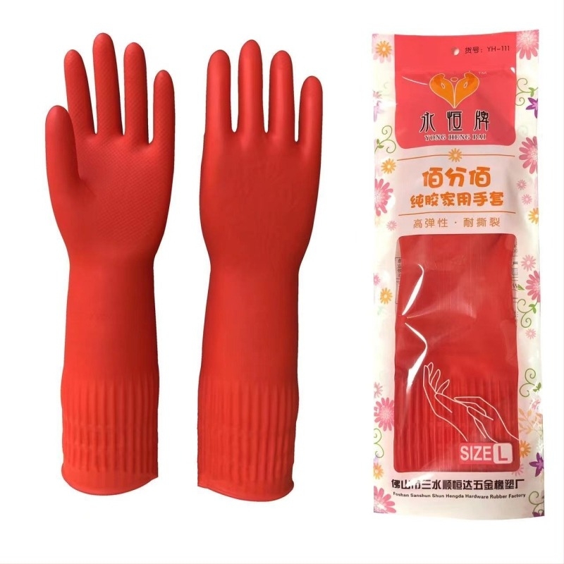 Eternity 111222 Latex rukavice za kućanstvo, 38 cm, produžene, otporne na kidanje, crveno/bež