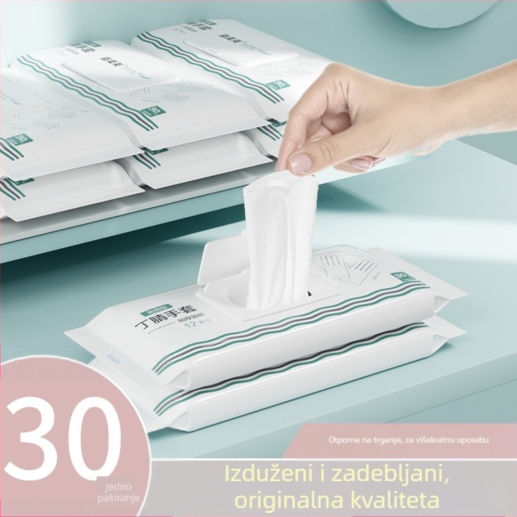 12-inčne jednokratne nitril rukavice za pranje posuđa, kućna uporaba, produžena duljina, tanke, jednobojne