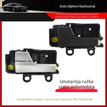 Ford Focus Classic unutarnja ručka za vrata – lijeva i desna, prednja i stražnja, plastika, elektroplirano srebro/crna