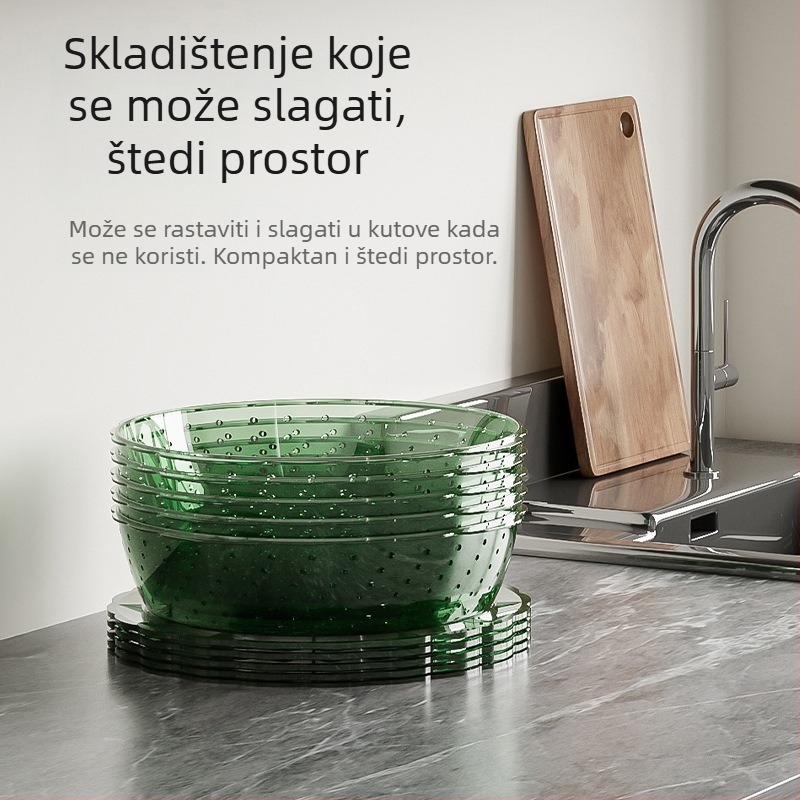 Prozirni poklopac za povrće s višeslojnom skladišnom stanicom, čuva svježinu, zaštita od prašine i insekata, višenamjenski kućni predmet