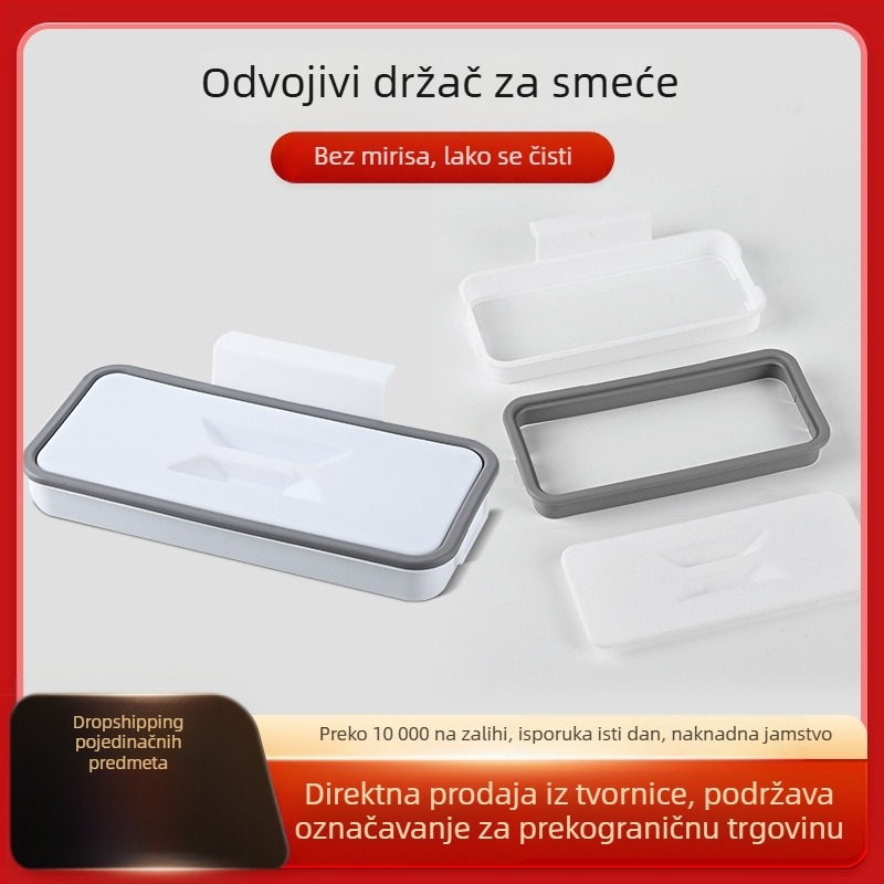 Attach-A-Trash držač vrećica za otpad na vratima ormarića, visi, 3 razine, ABS, kuhinjsko skladištenje
