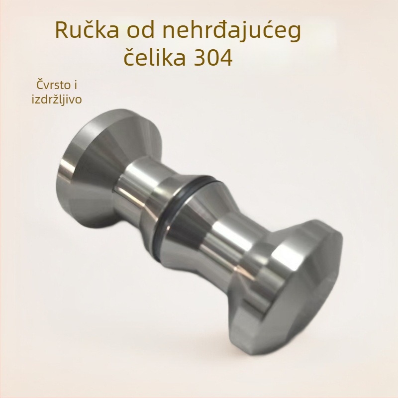 Drška za kupaonska vrata od 304 nehrđajućeg čelika, gljivičnog oblika, s jednim otvorom, površinska ugradnja