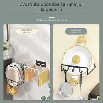 Zidni stalak za umivaonik – skladištenje u kupaonici i kuhinji, bez bušenja