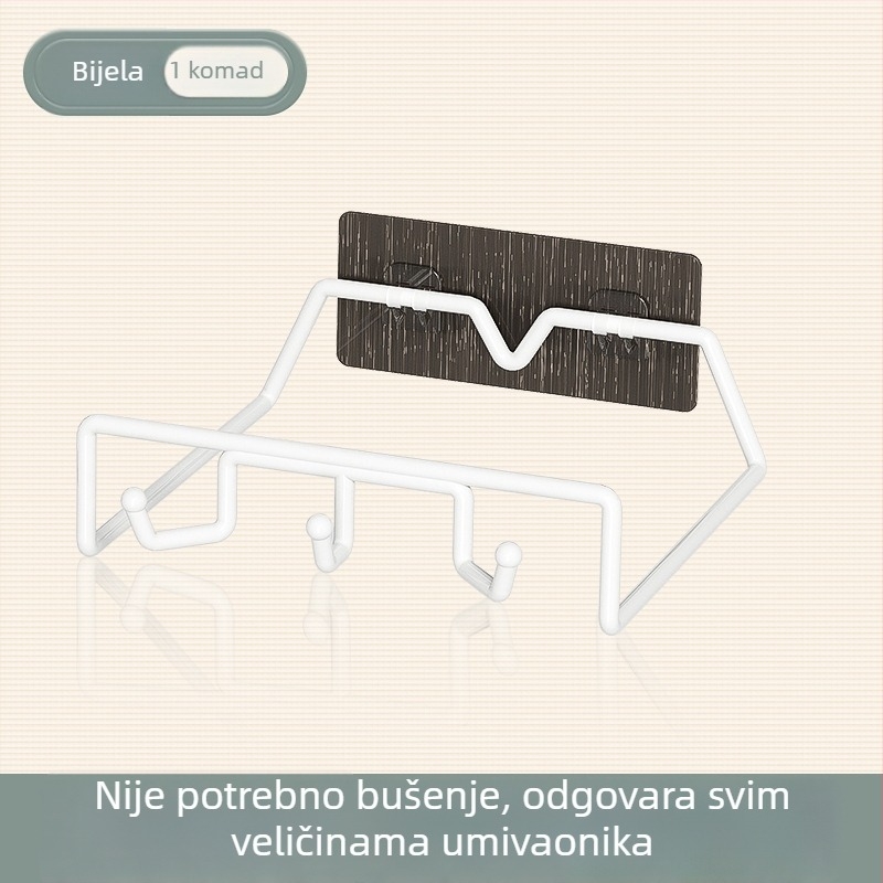 Zidni stalak za umivaonik – skladištenje u kupaonici i kuhinji, bez bušenja