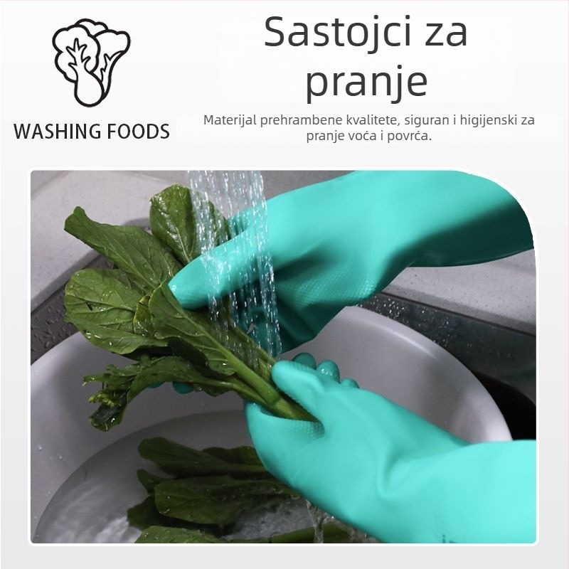 Grube nitrilne rukavice otporne na kemikalije — otporne na kiseline i lužine, otporne na ulje, vodootporne, otporne na habanje, protuklizne, za pranje posuđa
