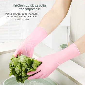 Sodolike jednokratne nitril rukavice za pranje posuđa, produžene duljine, otporne na masnoće, kućno čišćenje