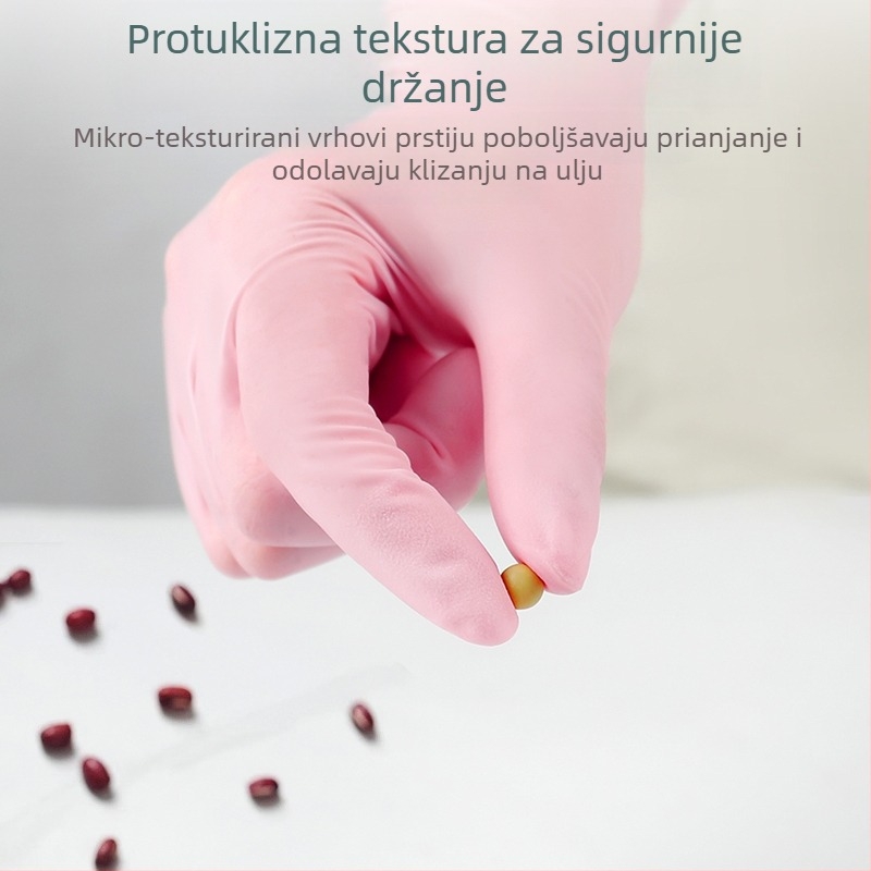 Sodolike jednokratne nitril rukavice za pranje posuđa, produžene duljine, otporne na masnoće, kućno čišćenje